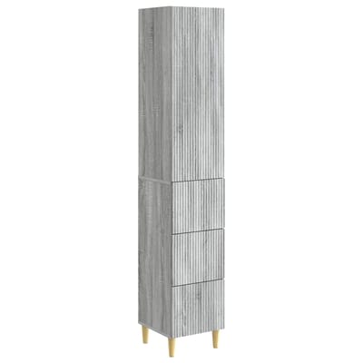 vidaXL - Kast - Set - 2 - st - Grijs - Sonoma - Bewerkt - hout