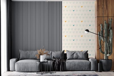 Behang - Fotobehang Minimalisme - Patroon - Baby - Hart - Breedte 120 cm x hoogte 240 cm