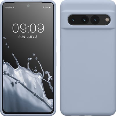 kwmobile telefoonhoesje geschikt voor Google Pixel 7 Pro - Hoesje met siliconen coating - Smartphone case in mat lichtblauw