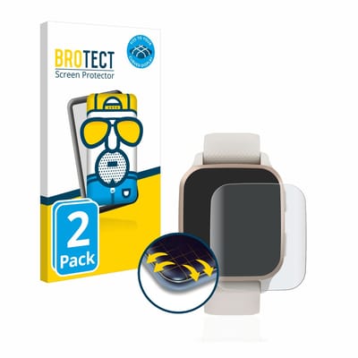 BROTECT - Screenprotector voor Garmin Venu Sq 2 Music - Folie Beschermfolie matte volledig dekking 2 Stuks
