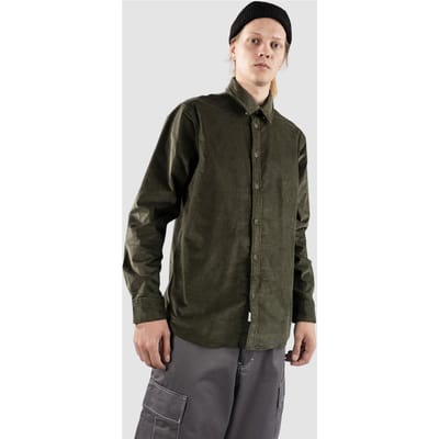 Anerkjendt Akleif Solid Cord Shirt - met lange mouwen - Heren Groen - Maat XL