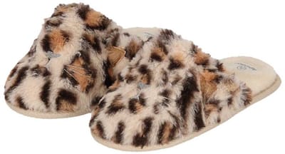 Instap sloffen/pantoffels - luipaard print - maat 31-32 - kinderen - meisjes slippers