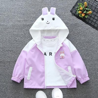Baby Katoenen Kleding Baby Jas Winter Verdikking 6-12 Maanden Baby Katoenen Kleding Capuchon Winterjas Schattig Varkentje Jongens en Meisjes 130 paars
