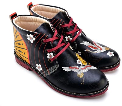 GOBY Rising Crane Enkel Laarzen – Handmade – Vegan Leer – Damesboots – Maat 38