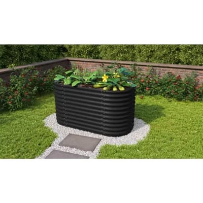 Vitavia Plantenbak Vita - Zwart - Metaal - 162,1x82,1x85,8cm