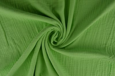 10 meter mousseline stof op rol - Mintgroen - 135cm breed - Double gauze op rol