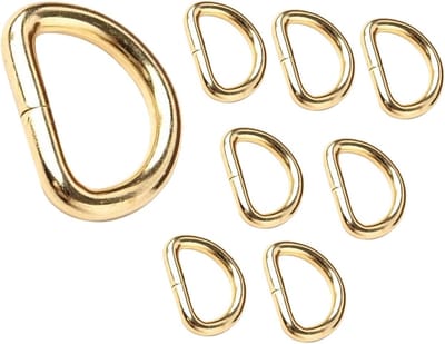 8-delige Set Metalen D-Ringen, Gouden Draaihaak Carabiners, 20mm, Sleutelhangers, Tasriemen en Naaibenodigdheden voor Handtassen en Rugzakken