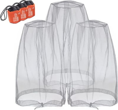 Effectieve insectenwerende net voor gezicht, ideaal voor buitenactiviteiten, beschermt tegen muggen en andere insecten, inclusief gratis opbergtas