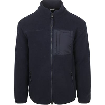 KnowledgeCotton Apparel Vest Fleece Donkerblauw (navy) - Maat L - Heren