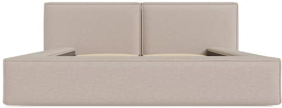 Vente-unique Bed met opbergruimte stof beige 140 x 190 cm