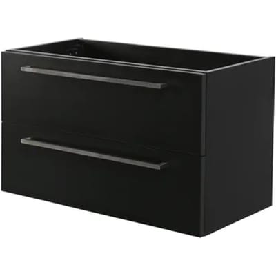 Aquazuro Wastafelonderkast Arezzo 37cm - Zwart Mat - Met 2 Lades - 37,4x79,2x45cm