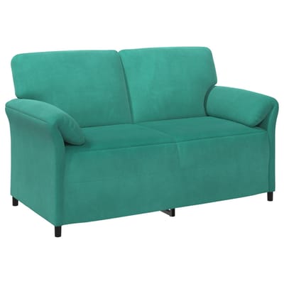 vidaXL - 2-Zits - Sofa - Turquoise - 158 - x - 83 - x - 95 - cm - Fluweel