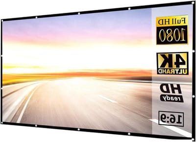 Projectiescherm - Draagbaar Scherm - Thuisbioscoop Ervaring - HD Contrast Verbetering - 120 Inch 16:9 - Grijs