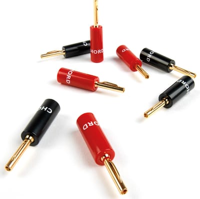 The Chord Company | Banaanpluggen | Gold-plated | tot 4 mm² | Schroefmontage | per set 4 stuks