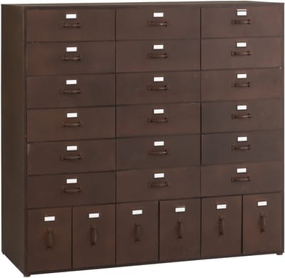 J-Line kast Bade - ijzer - roestbruin