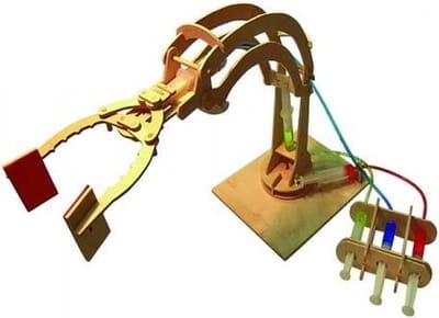 Hydraulische Robotarm - Houten Modelbouwkit