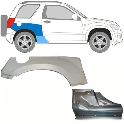 Reparatiepaneel dorpel + achterspatbord voor Suzuki Grand Vitara 2005-2014