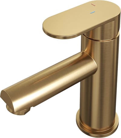 Brauer Gold - Edition Wastafelmengkraan opbouw - laag - model C - PVD - geborsteld goud