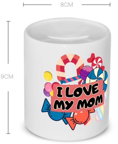 Akyol - mama cadeau Spaarpot - Mama - moeder - met opdruk - mama - verjaardag - moederdag - mama cadeautjes - moederdag cadeau - verjaardag - liefste mama - leuk kado om te geven - 350 ML inhoud