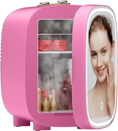 SAVI® Mini vriezer - Diepvries - 33L - [Energieklasse E] - Roze - 26cm x 20cm x 29cm