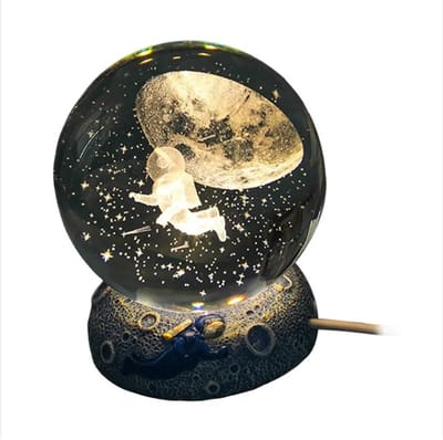 8Cm 3d Kristallen Bol Kerst Cadeau Decoratie Decoratie 2024 Ballen Naar Huis Sneeuw Glazen Bol Decoraties