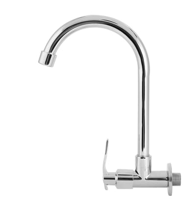 Allecto - Wandkraan Keuken - Enkel Koud Water - G1/2 In - Messing en RVS - Chroom Afwerking - Stijlvol en Functioneel - Duurzaam Keukenaccessoire -...