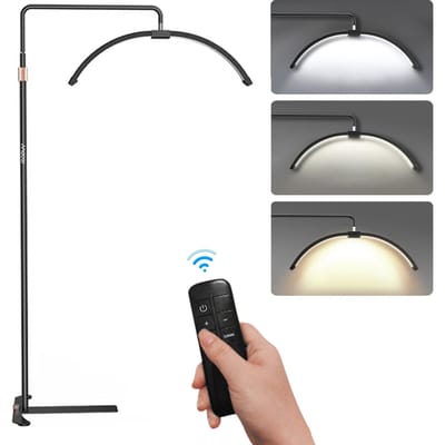 Andoer HD-M5X 36W vloer-LED-videolamp Halvemaanvormig invullicht 3000K-6000K dimbaar met AU Plug zwart