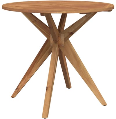 vidaXL - Tuintafel - rond - Ø85x75 - cm - massief - acaciahout