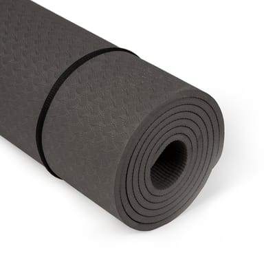 Rubbermagazijn - Yogamat - Zwart - 183x61cm- Fitnessmat - Dikte 6mm