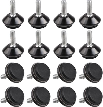Dailygoods- Meubelnivellering M6 Schroeven - Verstelbare Meubelverhogers - 16 Stuks - Roestvrij Staal - Hoogtenivellerende Voeten - Schokbestendig