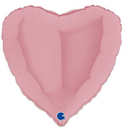 Folieballon Hart Mat - Roze - 45 cm - Helium- en Luchtvulling