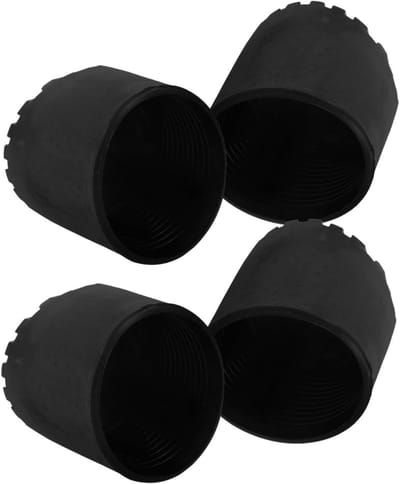 Antislip Ladderdoppen - Ladderkussens Rubber - Vloer Beschermen - Antislip Ontwerp - 6.4x6.4x6 cm - Zwart
