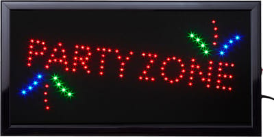 Led bord - Led sign - Party zone - 50 x 25cm - Led verlichting - Bar Decoratie - Light box - led borden - Decoratie - LED - Led decoratie - Cave & Garden