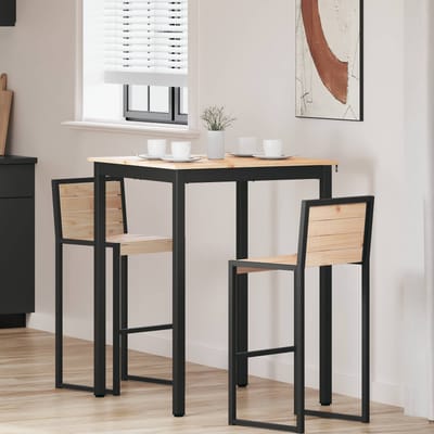 vidaXL - Bartafel - 80 - x - 80 - x - 105 - cm - Massief - grenenhout - Naturel - Vierkant