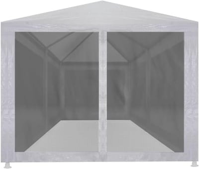 Partytent met zijwanden - Feesttent Tuin - Buitenfeesten Organiseren - Stabiel Stalen Frame - 6 x 3 m - wit