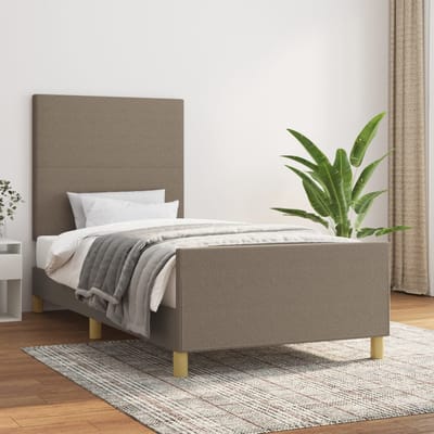vidaXL - Bedframe - zonder - matras - 80x200 - cm - stof - taupe
