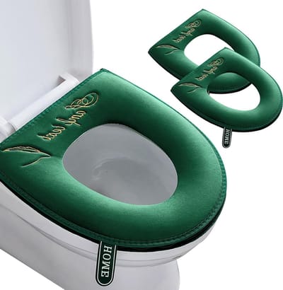 Warmtebestendige Toiletbrilhoes met Handvat, Universele Zip, Wasbaar, Set van 2, Comfortabel en Hygiënisch voor Thuisgebruik