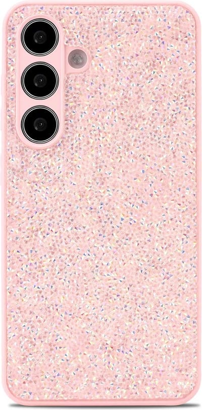 Casemania Hoesje Geschikt voor Samsung Galaxy A05s - Roze - Diamant Glitter Back Cover