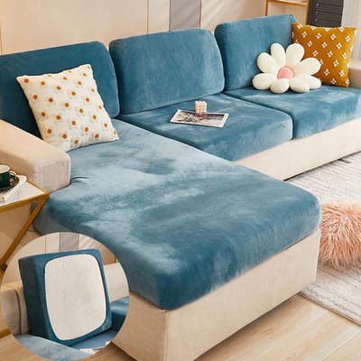 Fluwelen Stof Woonkamer Bank Kussenhoezen Elastische Bankhoes L-vormige Bankzittinghoes Sets Hoes Fauteuil Chaise Longue Hoes Gebruikt Voor Woonkamer Back Cushion Cover