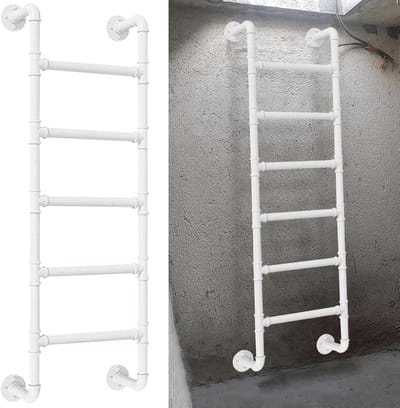 Vensterput Ladder - Klimladder Metaal - Veilige Toegang Creëren - Verstelbare Lengte - Tot 300cm - Zwart
