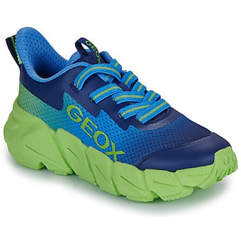 GEOX FLEXYPER FAST JONGENS Sneakers - LICHTBLAUW/LIMOEN - Maat 28