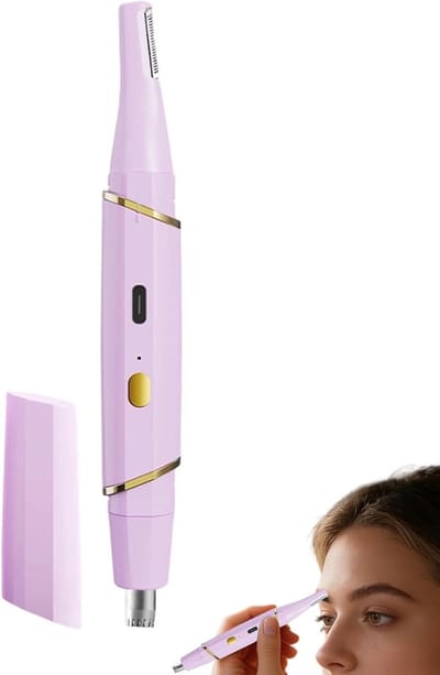 Wenkbrauwtrimmer Neusscheerapparaat - Gezichtstrimmer Baardtrimmer - Persoonlijke Verzorging - Dubbele Kop Precisie - 18 x 4 x 2 cm - null