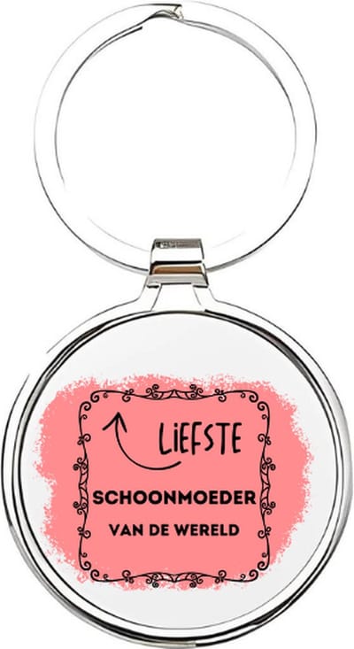 Akyol - de liefste schoonmoeder van de wereld Sleutelhanger - Schoonmoeder - de leukste schoonmoeder - schoonmoeder sleutelhanger - mama sleutelhanger - sleutelhanger mam - familie sleutelhanger - moederdag cadeautje - mothersday - 4 x 7,5 CM