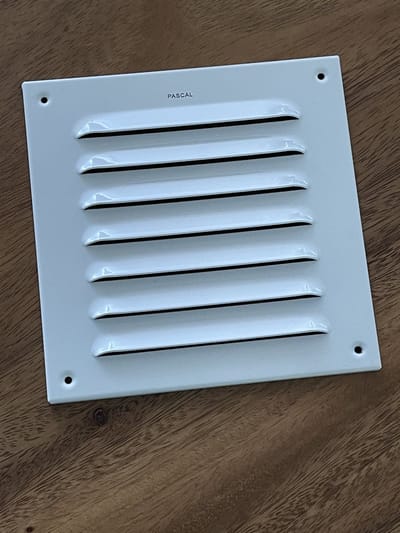 TQ4U Ventilatierooster 160x160 mm - Aluminium Wit - Schoepenrooster
