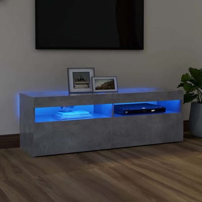 vidaXL - Tv-meubel - met - LED-verlichting - 120x35x40 - cm - betongrijs