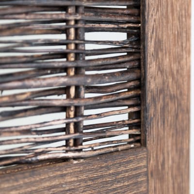 Homestyle4u Kamerscherm - 120x170 cm - bruin - 3-delig - wilgentenen
