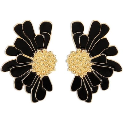 Boho Kleurrijke Grote Bloemblaadje Onregelmatige Stud Oorbellen Voor Vrouwen Mode Oor Sieraden Accessoires beige