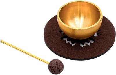 Klankschaal Set - Meditatie Kom - Innerlijke Rust - Handgemaakte Textuur - 9 x 9 x 4 cm - Enkele Kenmerken