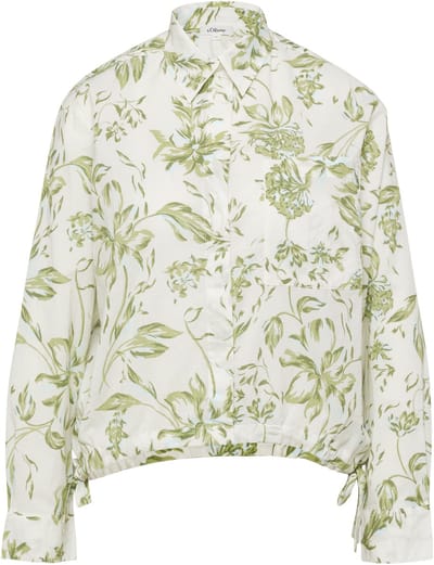 s.Oliver - female - Lichtgewicht katoenen voile overhemdblouse met strikdetail