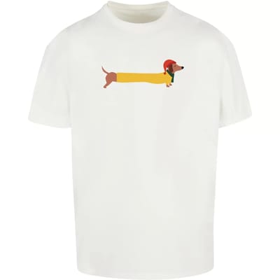 Merchcode - Christmas Dog Heren Tshirt - S - Wit